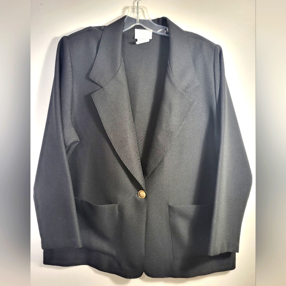 Blair black blazer with 1 button women's 18W #2484